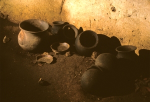 1,000 year old Myan storage pots in a cave in Belize